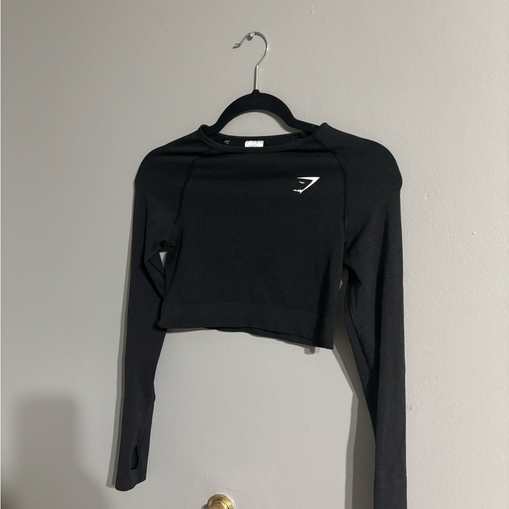 Gymshark Black Long Sleeve Crop Bodysuit